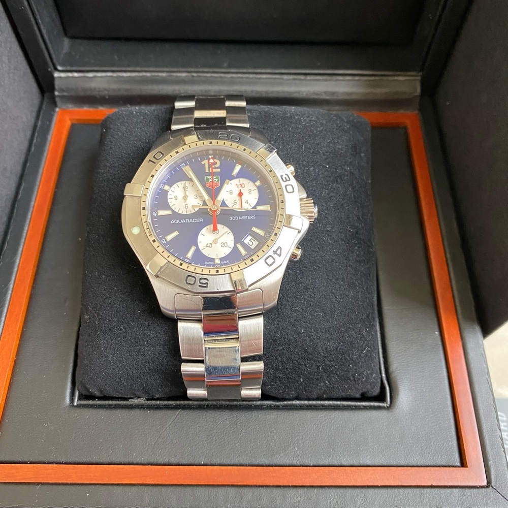 Tag Heuer Aquaracer Blue Dial Men’s Watch, CAF1112. - Picture 3 of 16